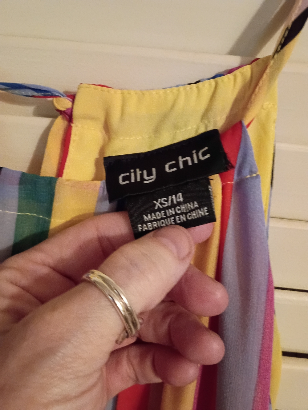 City Chic Girls Rainbow Stripe Maxi Dress in Multicolor - Picture 3 of 4